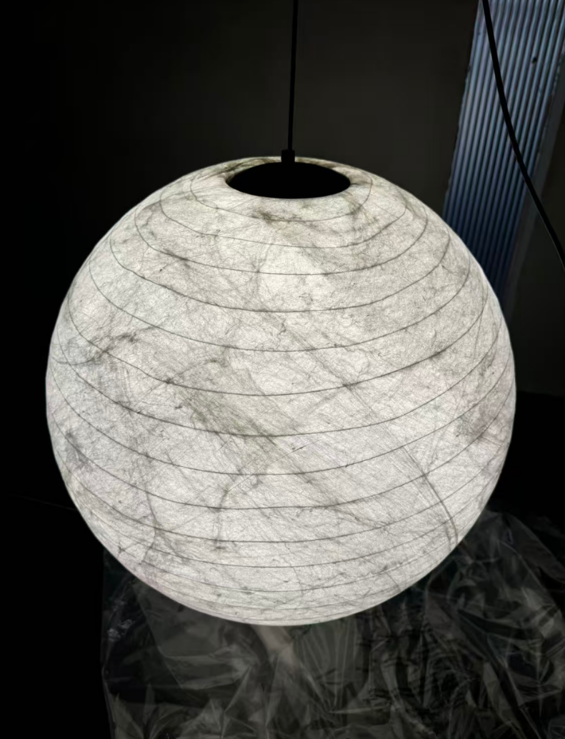 JM7019 Round Ball Real Silk Pendant Lamp silk decorative lighting product