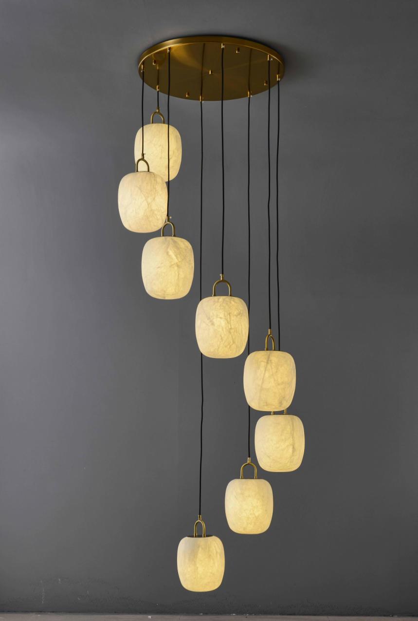 JM7027 6-Head Real Silk Stair Light silk decorative lighting product